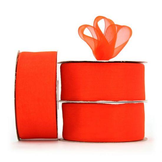 Organza Ribbon Roll - Orange