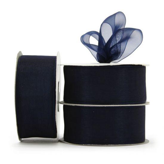 Organza Ribbon Roll - Navy Blue