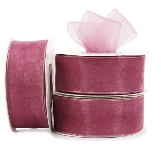 Organza Ribbon Roll - Perfect Pink