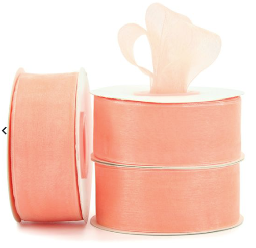 Organza Ribbon Roll - Peach