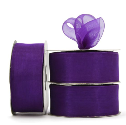 Organza Ribbon Roll - Purple